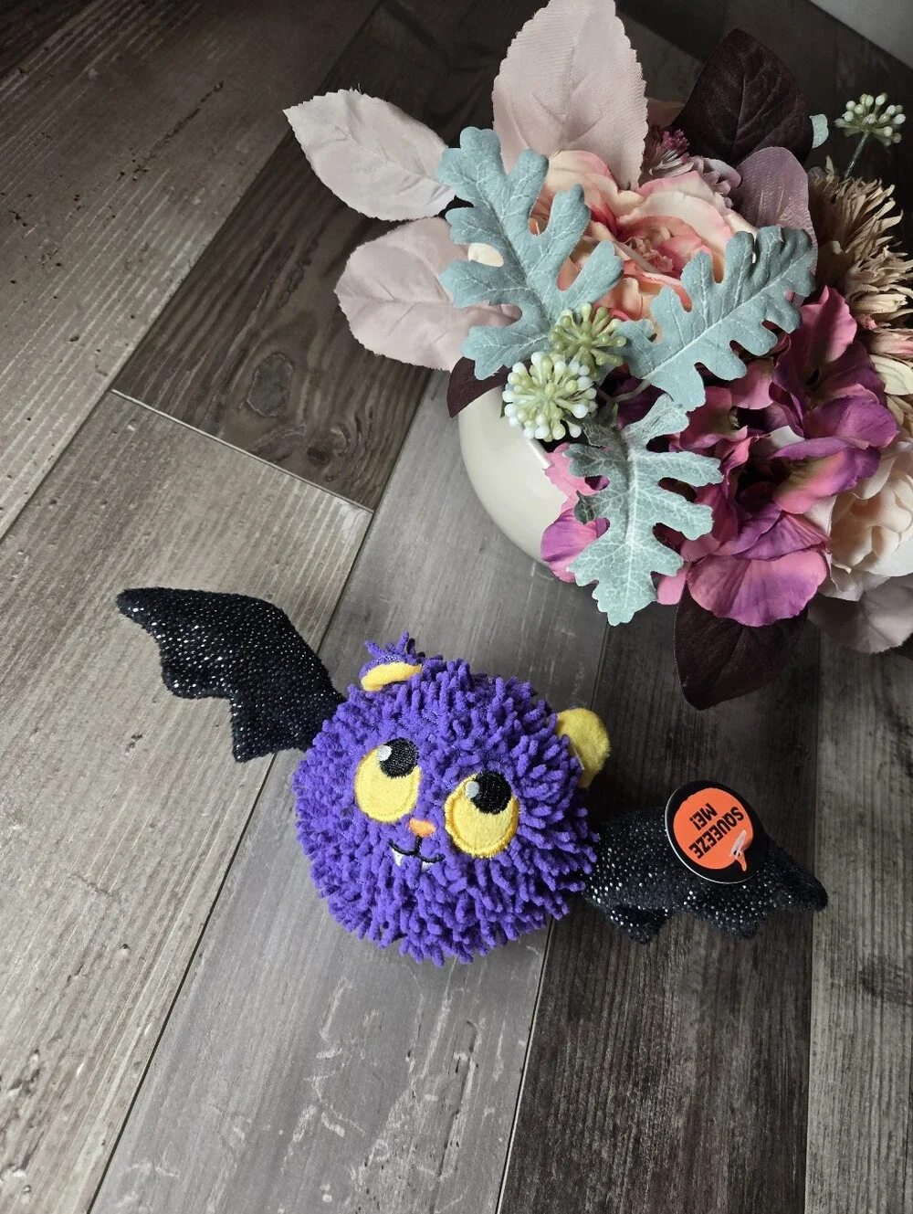 NWT Halloween Purple Bat Dog Toy – Squeaky Plush